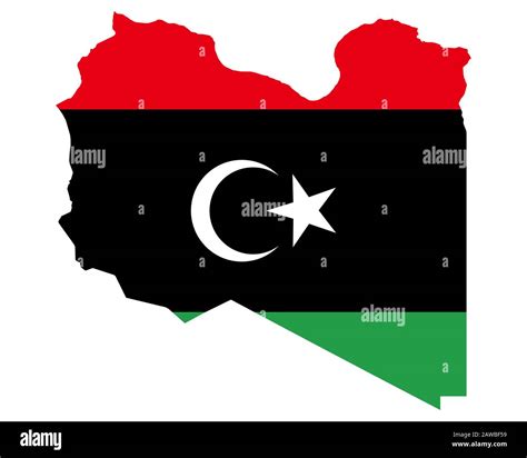 Flag in map of Libya Stock Photo - Alamy