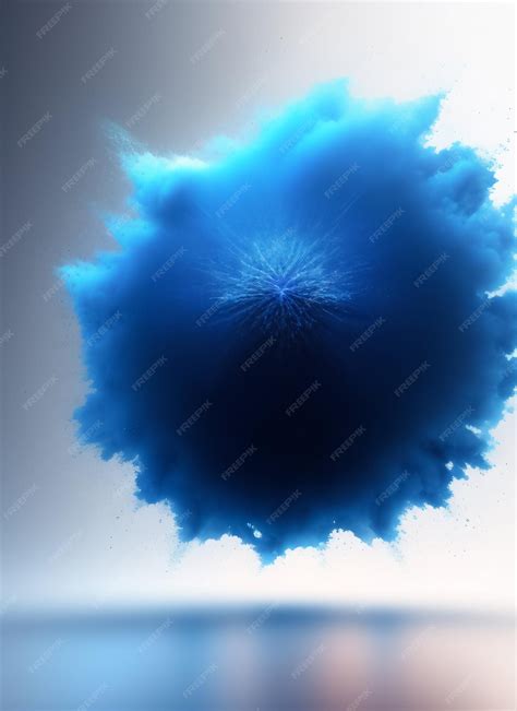 Premium AI Image | A blue explosion is shown in this image