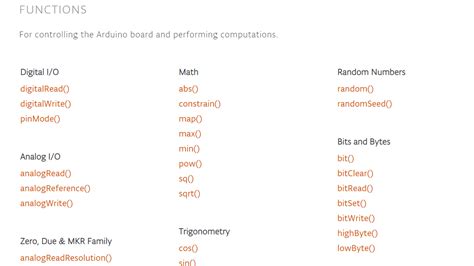 Arduino Language Reference Functions And Libraries Spiceman