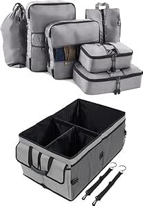 Amazon Gorilla Grip Packing Cubes Set And Trunk Organizer Packing