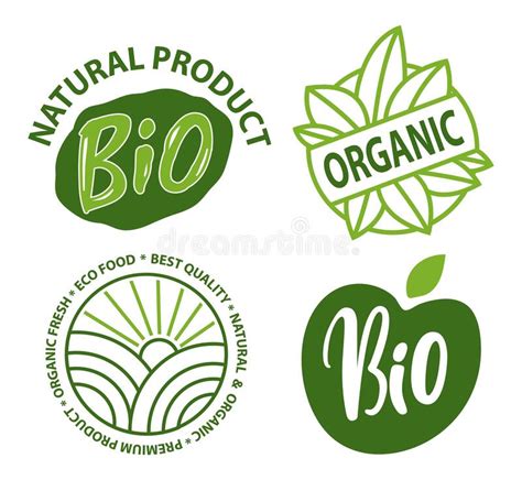 Bio And Organic Eco Food Fresh Label Vector Stock Vector Illustration Of Healthy Nature