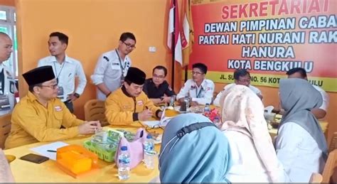 Verifikasi Faktual Kpu Kota Bengkulu Sambangi Kantor Dpc Hanura