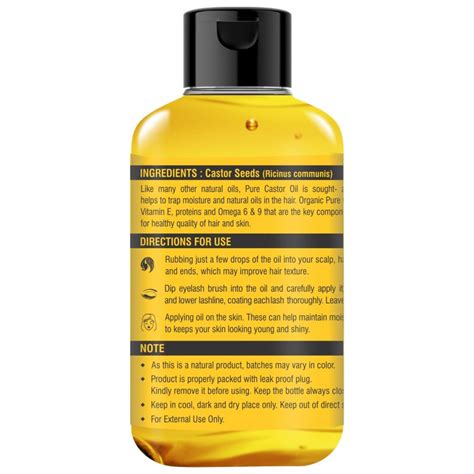 Organic Castor Oil 300 Ml Usda Certified Cold Pressed 100 Pure No