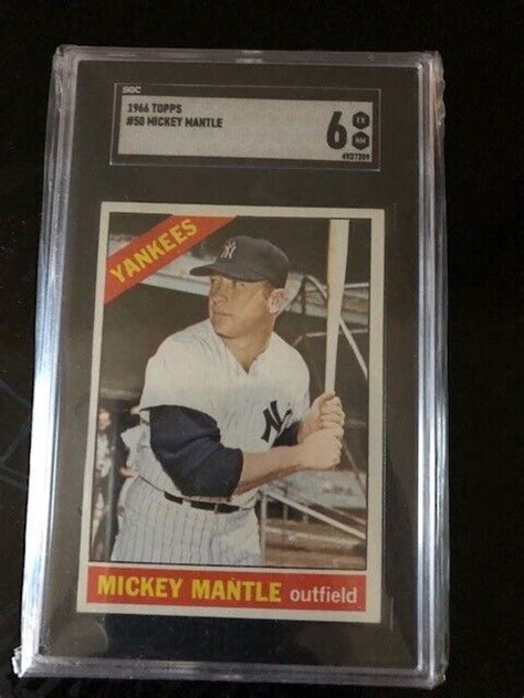 1966 Topps 50 Mickey Mantle SGC 6 Beauty EBay