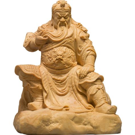 Home Decor Wood Carving Guan Yu Statue Guan Gong Statue Three Kingdom