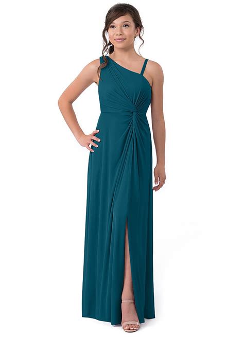 Ink Blue Azazie Brooke JBD Junior Bridesmaid Dresses Azazie