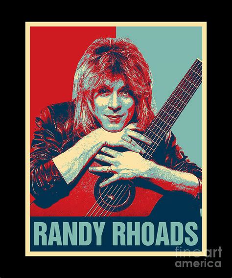 Randy Rhoads Retro Hope Style T For Fans Digital Art By Notorious