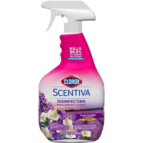 Clorox Scentiva Multi Surface Cleaner Spray Spray 32 Fl Oz 1 Quart Tuscan Lavender