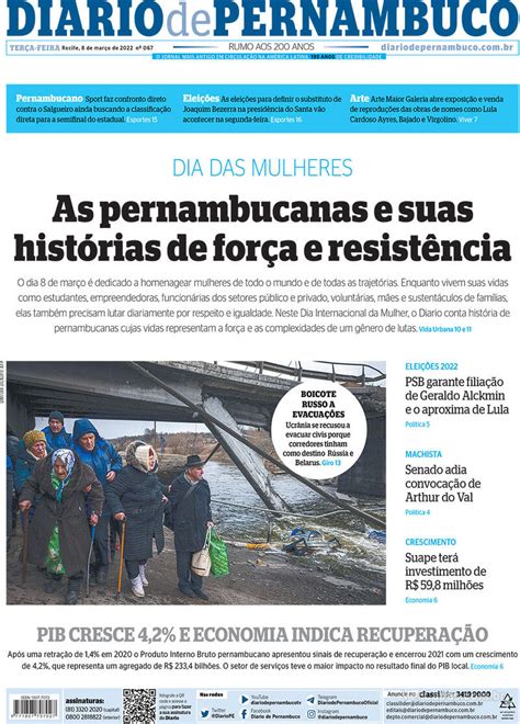 Capa Diario De Pernambuco Segunda De Junho De