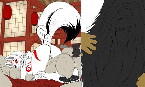 Rule 34 Amaterasu Anthro Bedroom Bedroom Eyes Black Sclera Blush