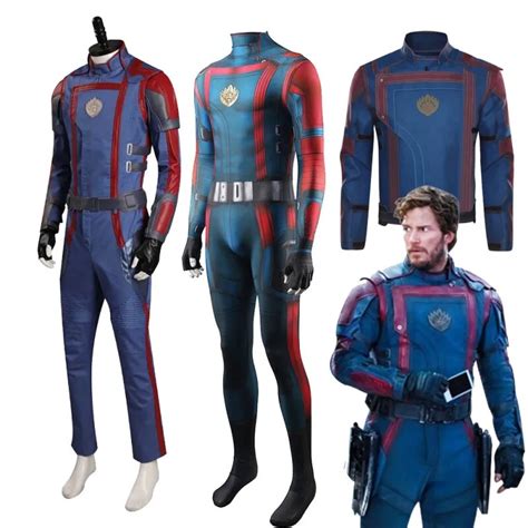 Star Lord Cosplay Men Jumpsuit Jacket Costume Outfits Halloween