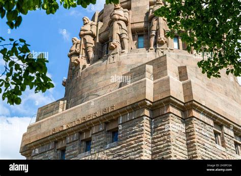 Leipzig Monument To The Battle Of The Nations Stock Photo Alamy