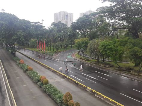 Jakarta S Car Free Day After The Rain Editorial Stock Image Image Of