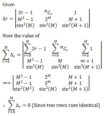 If delta of r = then the value of summation