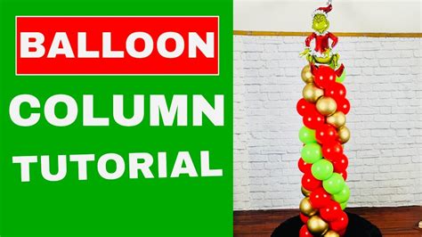 How To Make A Spiral Balloon Column With 3 Colors Tutorial Balloon