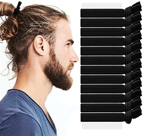 Amazon HAVHAF Knotted Mens Hair Ties For Men 5 Pcs Wide Black