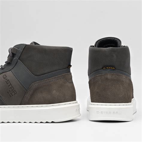 G Star Raw Rocup Ii Mid Men Leather Sneakers 2242 007716 Gry