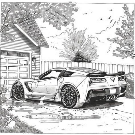 Dive Into Corvette Coloring Pages Artistic Joy In Cars