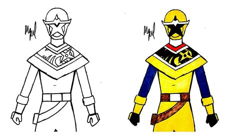 HOW TO DRAW POWER RANGER NINJA STEEL GOLD Como Dibujar 53 OFF