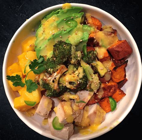 Mango Chicken Buddha Bowl - Savour the Senses