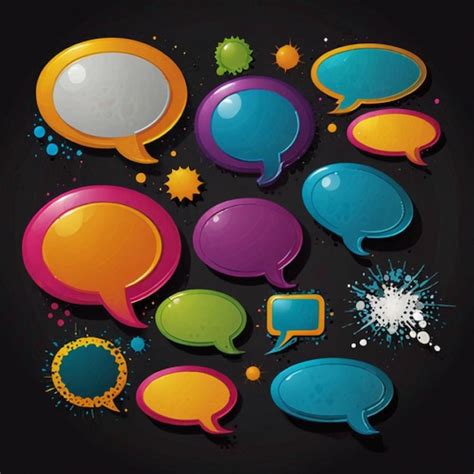 A Colorful Collection Of Speech Bubbles With The Word Bubble On The