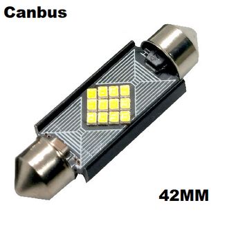 C10W Festoon Buislamp 42MM Canbus 12V Super Fel Helder Wit Autoledplaza