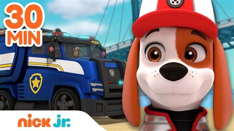 Paw Patrol Big Truck Pups Rescue Adventure Bay W Al And Chase 30 Minute Compilation Nick Jr