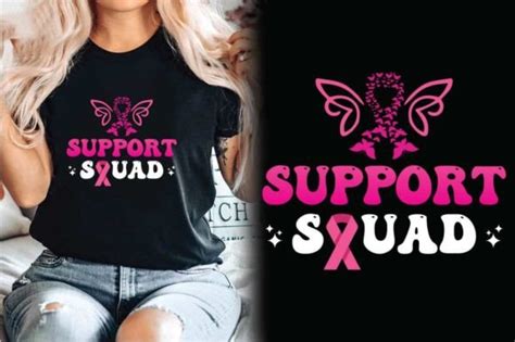 Support Squad Cancer T Shirt Design Graphic By Almamun2248 · Creative Fabrica