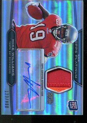 Topps Platinum Autographed Patches Mw Mike Williams Auto Jersey