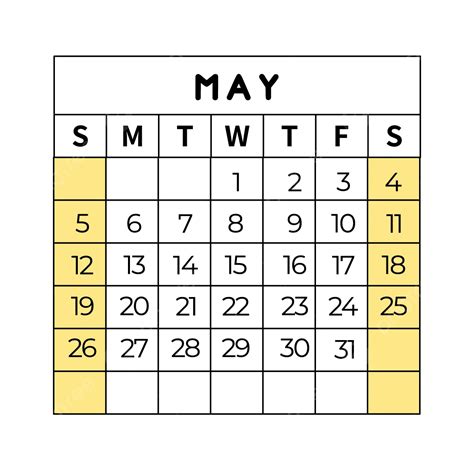 May Calendar Png Transparent Tessi Idaline