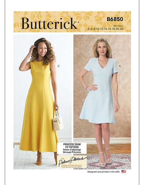 Butterick B6850 Princess Dress Sewing Pattern