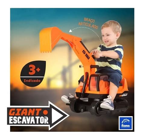 Escavadeira Infantil Gigante Giant Escavator Roma Frete grátis