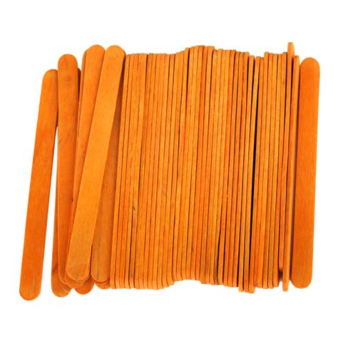 1000 Pack Orange Color Wood Craft Popsicle Sticks By Crafty