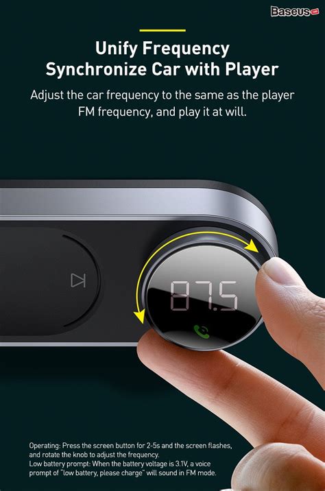 Bộ phát nhạc bluetooth Baseus Solar Car Wireless MP3 Player