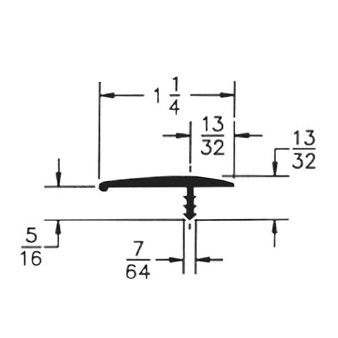 105 679 125 25 Plywood Edge Plastic Trim T Molding 34 Grey 25 Feet