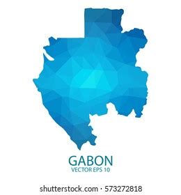 Gabon Geometric Concept Design Stock Vector Royalty Free