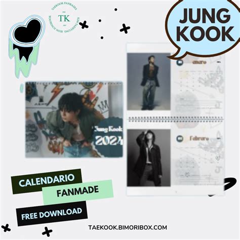 Jeon Jungkook Bts Calendario Mini Gratis