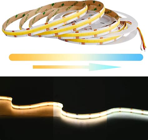 Amazon Alitove V Cob Led Light Strip White Cct Tunable Cri