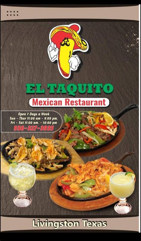 Menu At El Taquito Mexican Restaurant And Bar Livingston W Church St