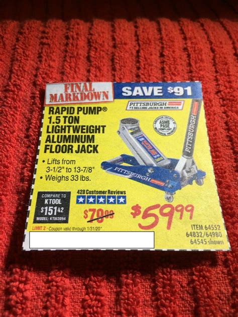 5 Ton Floor Jack Harbor Freight