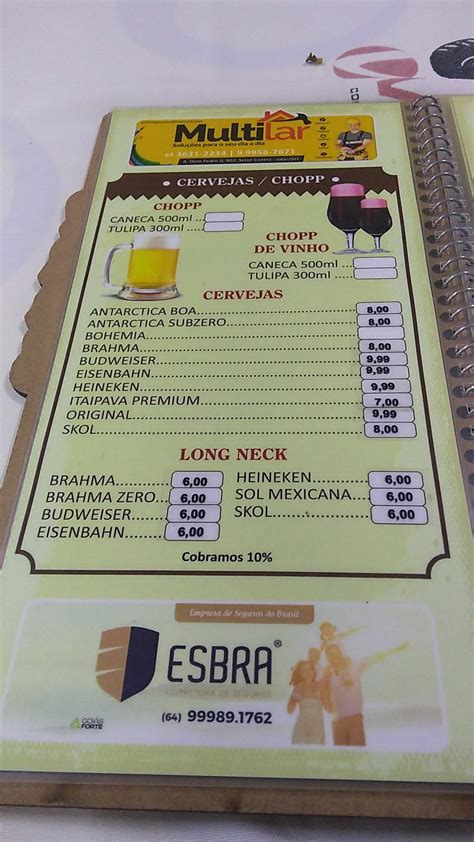 Menu Em Espetinho Do Cunhado Restaurante Jata Av Veriano De