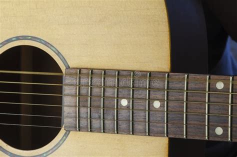 A Trembling String On An Acoustic Guitar Motion Blur Stock Photo