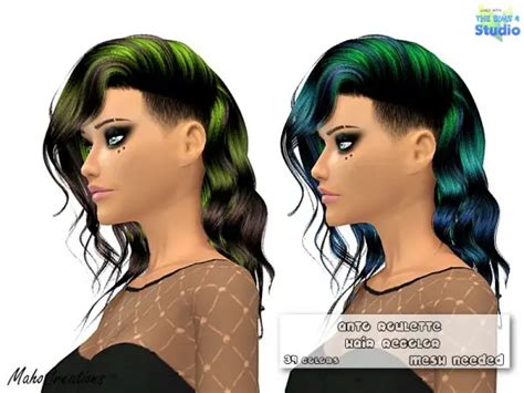 The Sims Resource Anto Roulette Hair Recolored By Mahocreations Sims