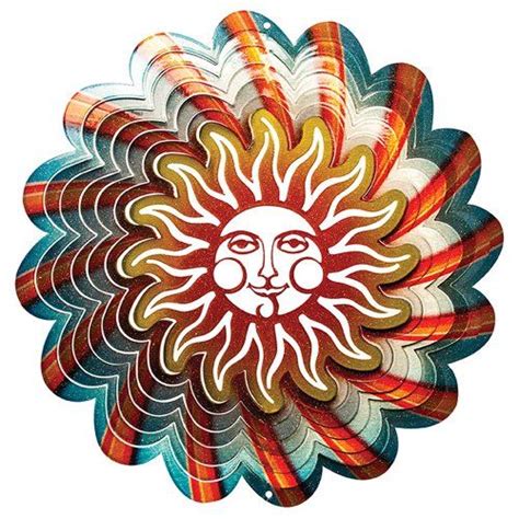 Iron Stop Designer Sun Blue Wind Spinner Wind Spinners Wind