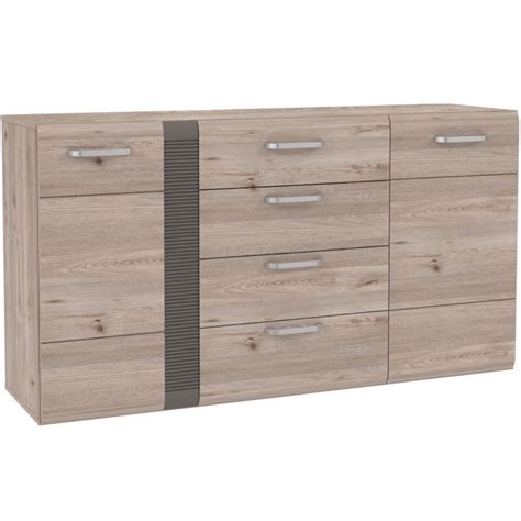 Locarno Komoda 2 Vrata 4 Ladice 149 6x41 1x81 7 Cm Tamni Hrast