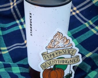 Pumpkin Spice Latte Sticker Pumpkin Spice Sticker Spooky - Etsy