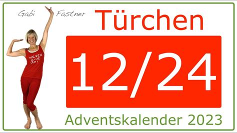 T Rchen Min Adventskalender Faszien Fitness Ohne Ger Te