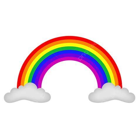 Arco Iris Con Nubes Ilustraci N Vectorial Png Dibujos Clima Arco Ris