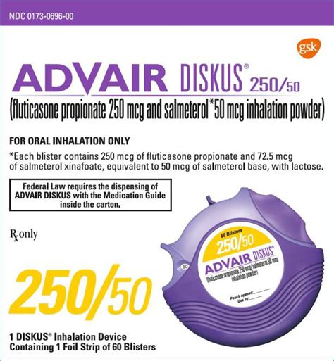 Advair Diskus Fluticasone Propionate And Salmeterol Powder