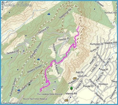 Oahu Hiking Trails Map